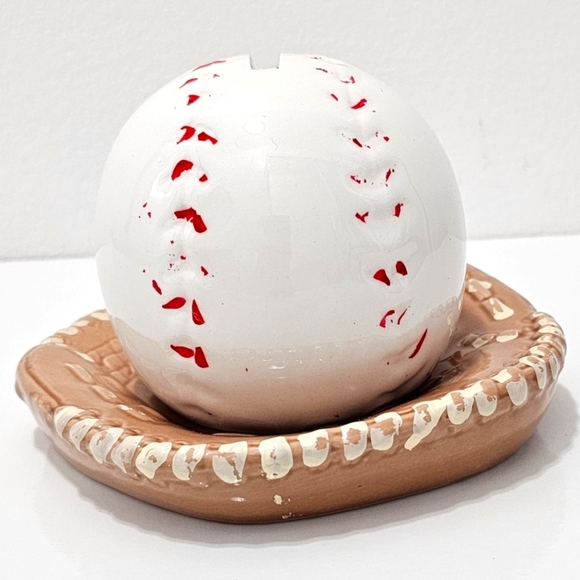 Gift Co. Ceramic Baseball & Glove Coin Piggy Bank - Picture 4 of 14